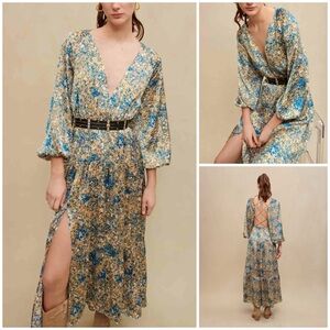 Maje ~ Ritache Floral Print Belted Dress
